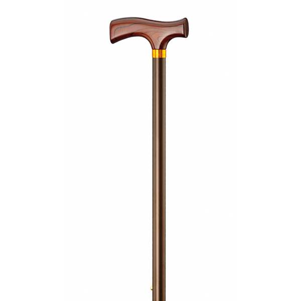 Gastrock Bastone da passeggio leggero con manico Fritz bronzo