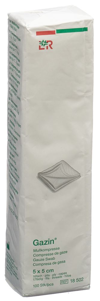 Gazin compresses de gaze 5x5cm 16-plis non stériles 100 pce