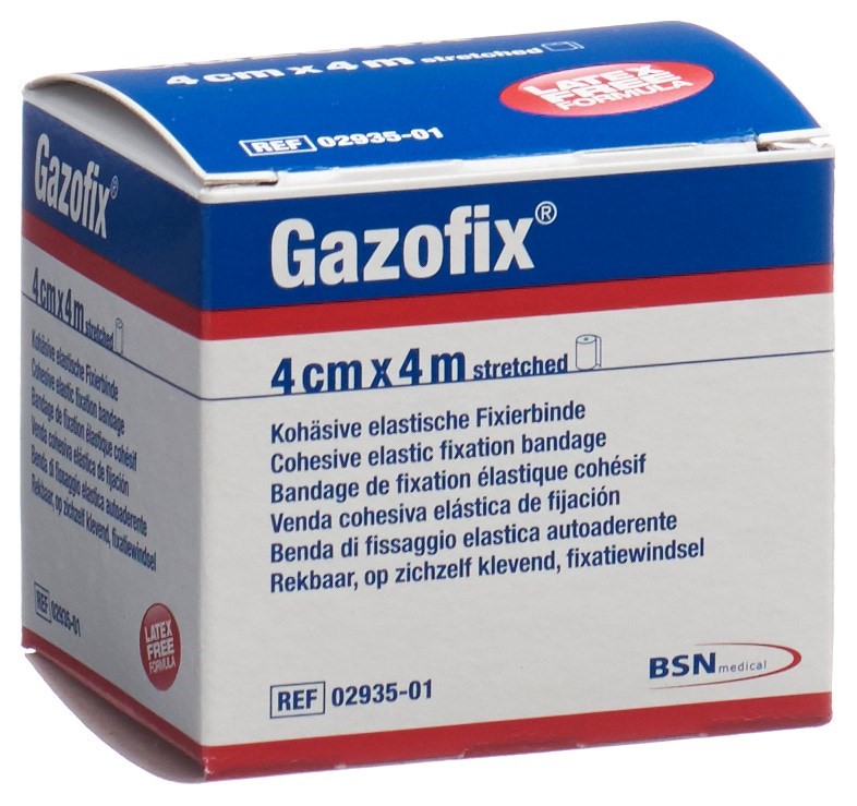 Gazofix bande de fixation cohésif 4cmx4m chair sans latex