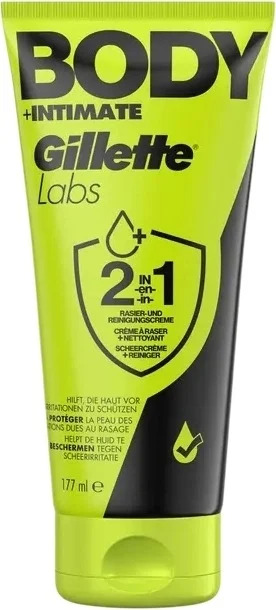 Gillette Labs Body + Intimate crema da barba e detergente tb 177 ml