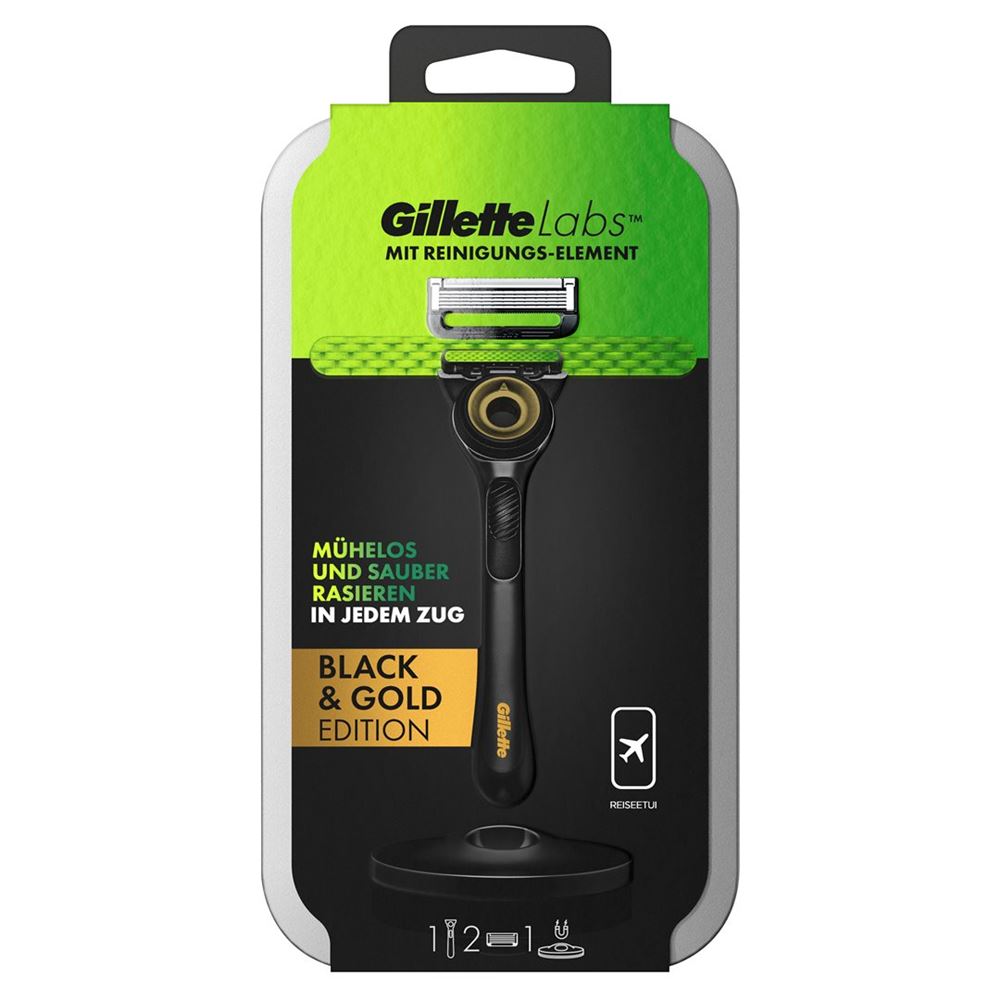 Image of Gillette Labs Rasierapparat mit 2 Klingen und Reiseetui