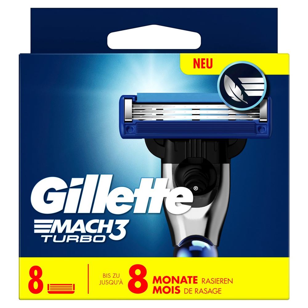 Image of Gillette Mach3 Systemklingen Turbo 3D 8 Stk