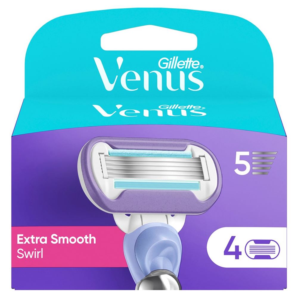 Image of Gillette Venus Extra Smooth Swirl Systemklingen 4 Stk