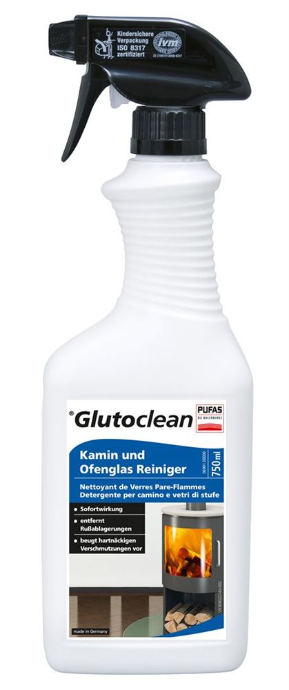 Glutoclean Nettoyant pour cheminée et vitres de four fl 750 ml