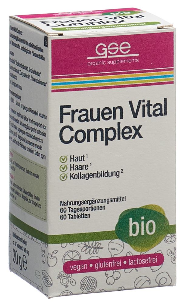Image of GSE Frauen Vital Complex Tabl Bio Glas 60 Stk