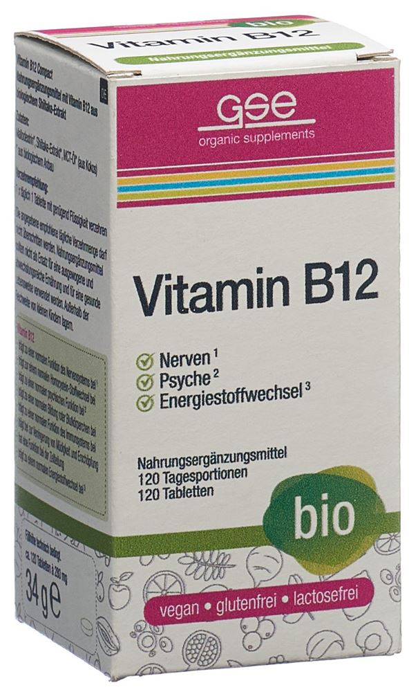 Image of GSE Vitamin B12 Compact Tabl Bio Glas 120 Stk