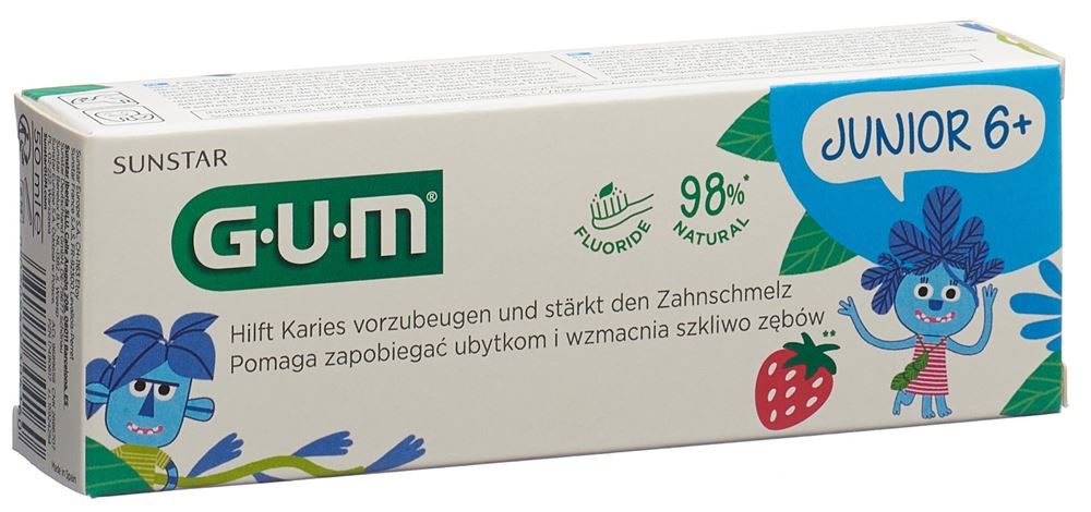 Image of GUM Junior Zahngel 6+ Jahre Erdbeere 50 ml