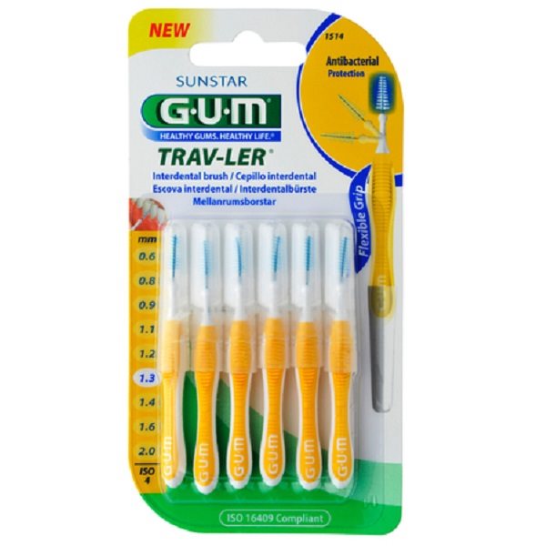 GUM Trav-Ler 1.3mm ISO 4 conica gialla 6 pezzi