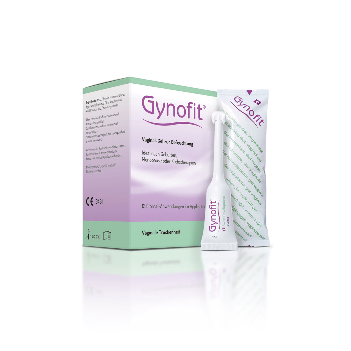 Gynofit Befeuchtungs-Gel Vaginalgel 12 x 5 ml | Wechseljahre | stärkt Schleimhaut für gesunde Bakterienflora | vaginale Trockenheit
