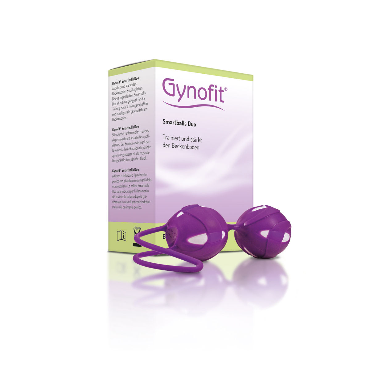 Gynofit Smartballs Duo | Intimpflegezubehör | Beckenboden-Training | Hypoallergenem Silikon Kugeln | Nach Geburt | Bindegewebeschwächen | Vaginismus