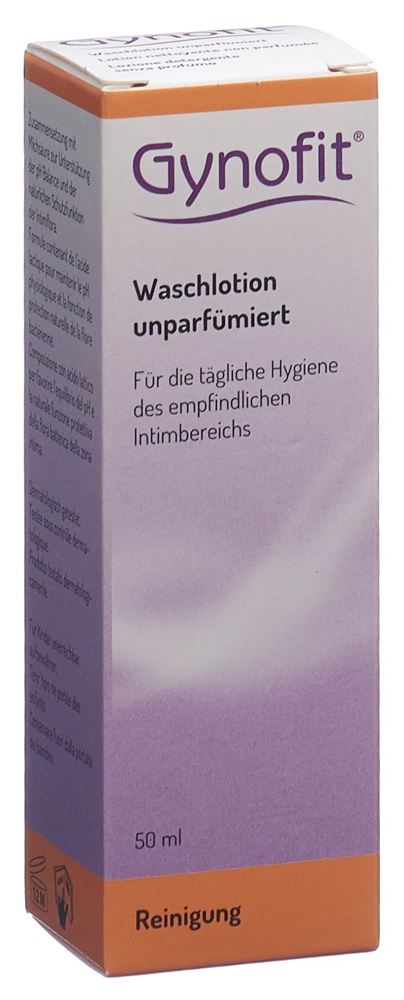 Gynofit Waschlotion unparfümiert Reisepack 50 ml | Intimpflege | milde Waschlotion | pH-Wert Intimbereich | unterstützend zur Schleimhaut