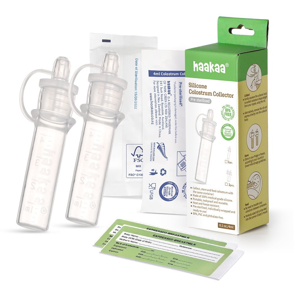 haakaa collecteurs de colostrum en silicone 2 x 4 ml