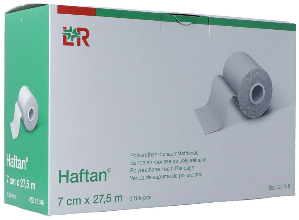Haftan bandes en mousse 27.5mx7cm rouleau 6 pce