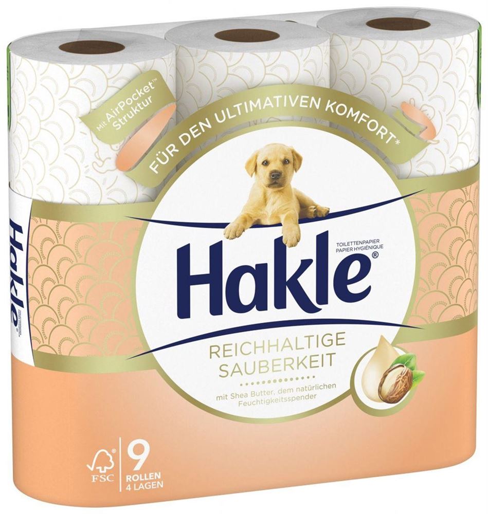 Hakle carta igienica pulizia ricca al burro di karité rotolo 9 pezzi