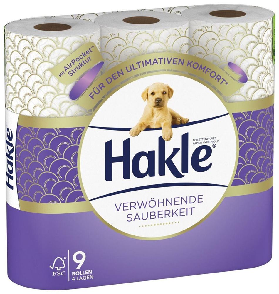Hakle propreté moelleuse papier toilette 9 pce