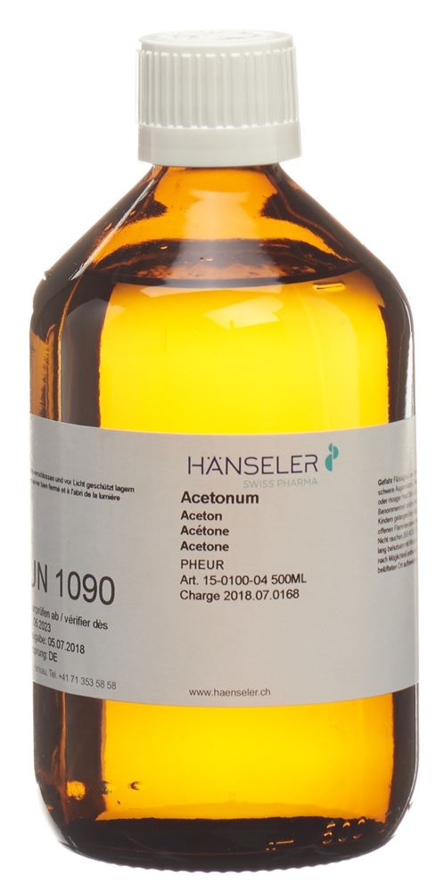 Image of Hänseler Acetonum PhEur 500 ml