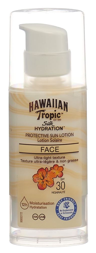 Image of Hawaiian Tropic Sonnenlotion Silk Hydration Gesicht Lsf30 Disp 50 ml