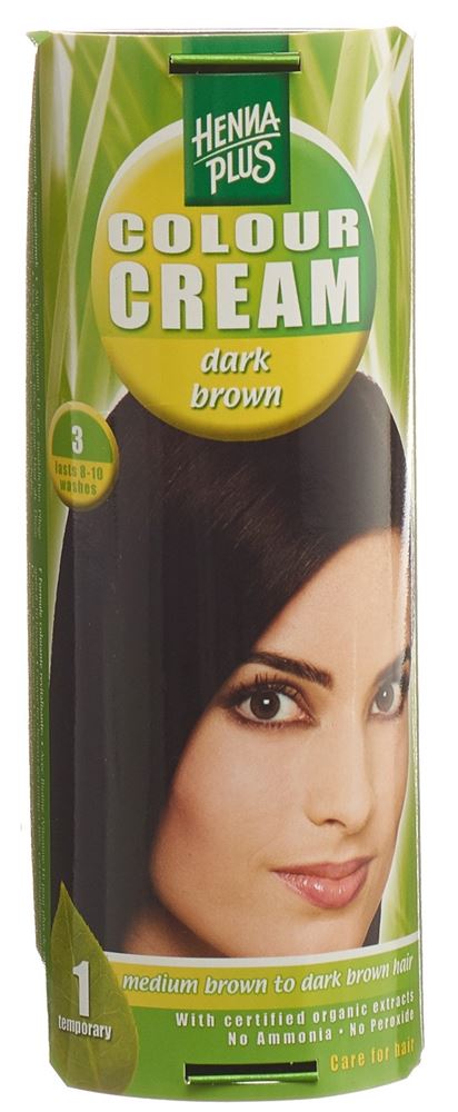 HENNA PLUS Colour Cream 3 Dunkelbraun (60ml)