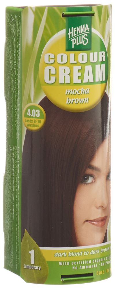 HENNA PLUS Colour Cream 4.03 Mokka Braun (60ml)