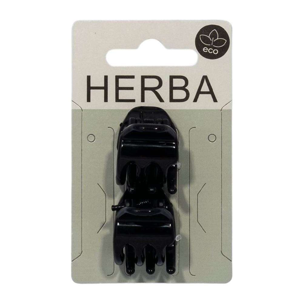 Image of Herba Ecofriendly Klammer 2.2cm schwarz 2 Stk