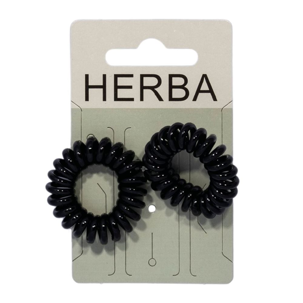 Image of Herba Haarbinder 3.8cm schwarz 2 Stk