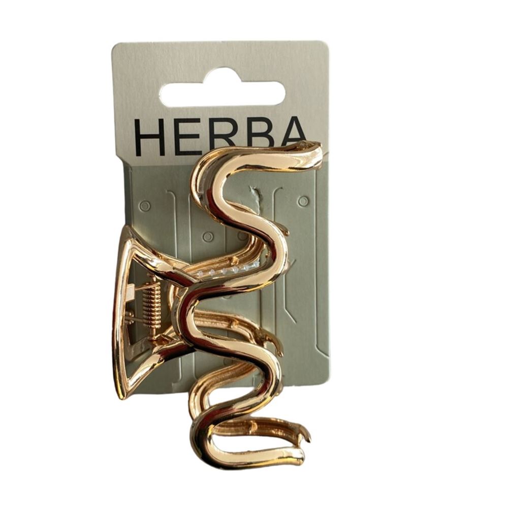 Image of Herba Klammer Welle 9cm Metall gold