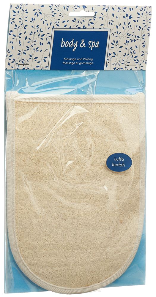 Herba gant de massage en loofah et tissu éponge