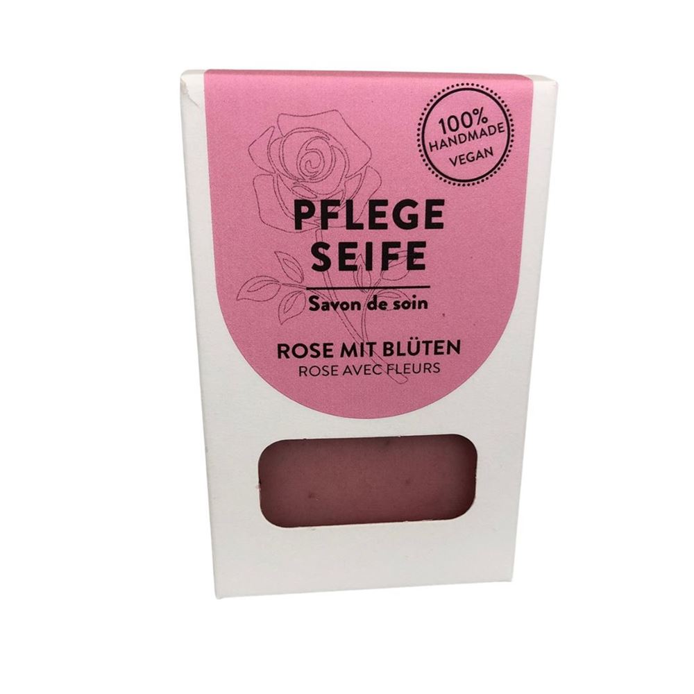 Image of Herba Pflegeseife Rose mit Blüten 100 g