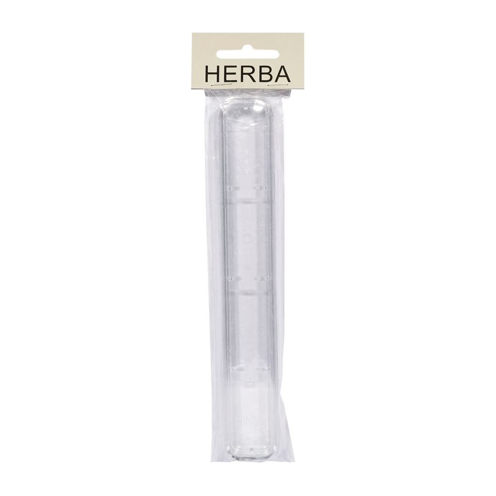 Herba Zahnbürstenköcher transparent mit Silberrand