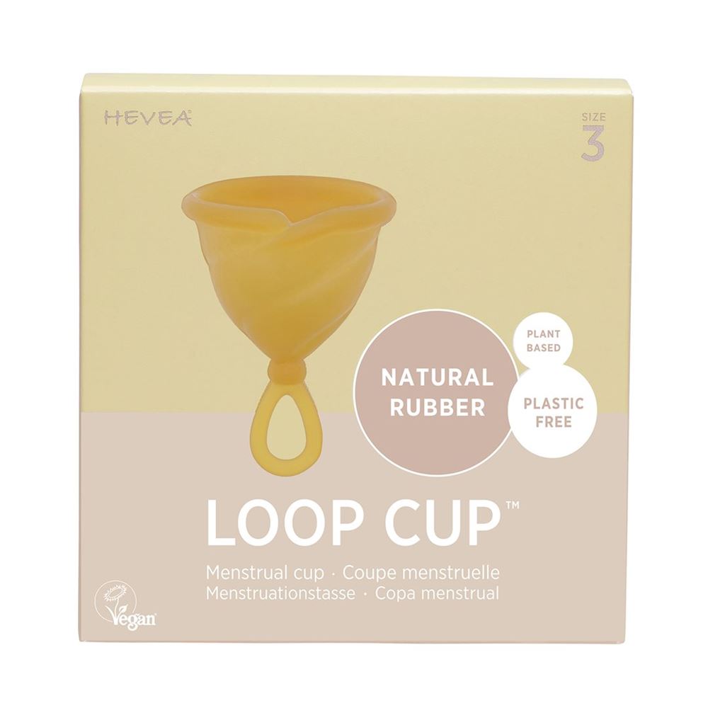Image of Hevea Loop Cup Menstruationstasse Gr3 100% Kautschuk