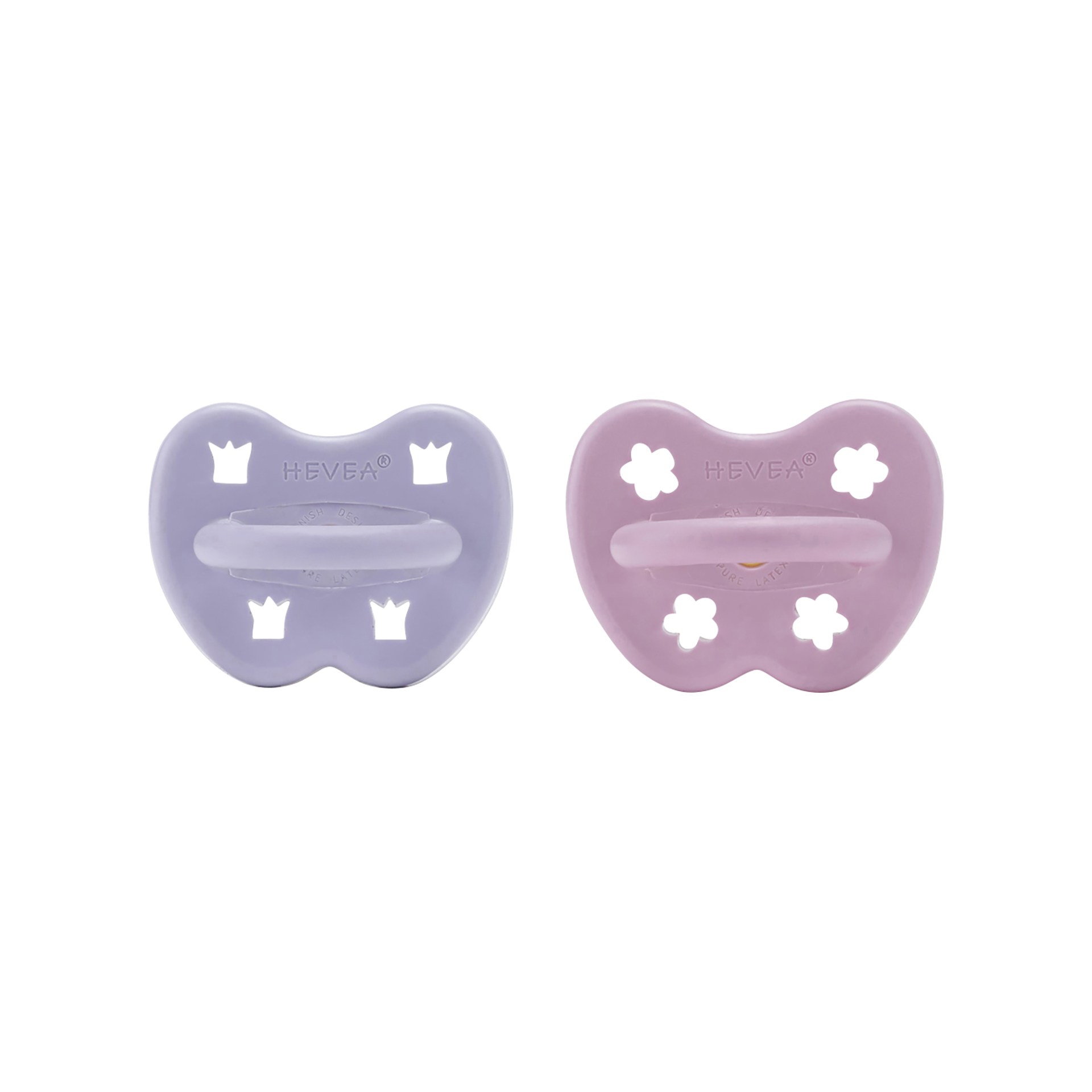 Image of Hevea Schnuller Orthodontic pink lavendel 3-36 Monate 2 Stk