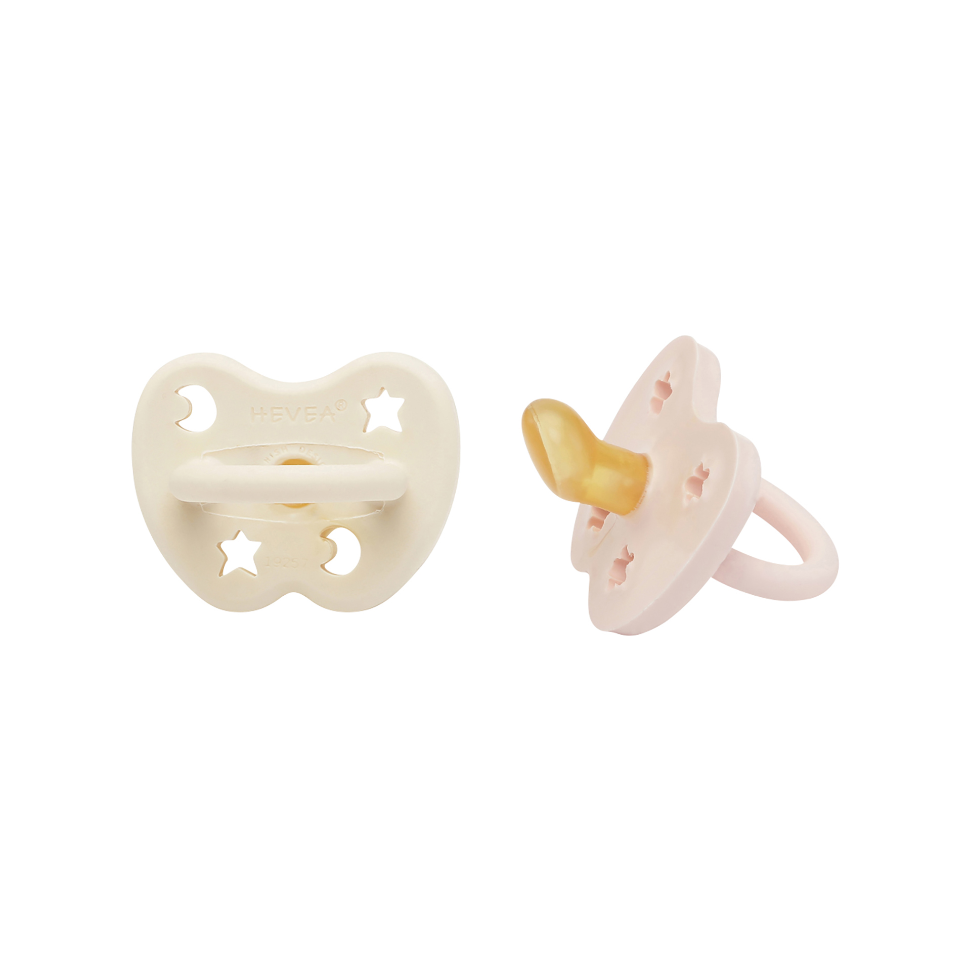 Image of Hevea Schnuller Orthodontic pink weiss 0+ Monate 2 Stk