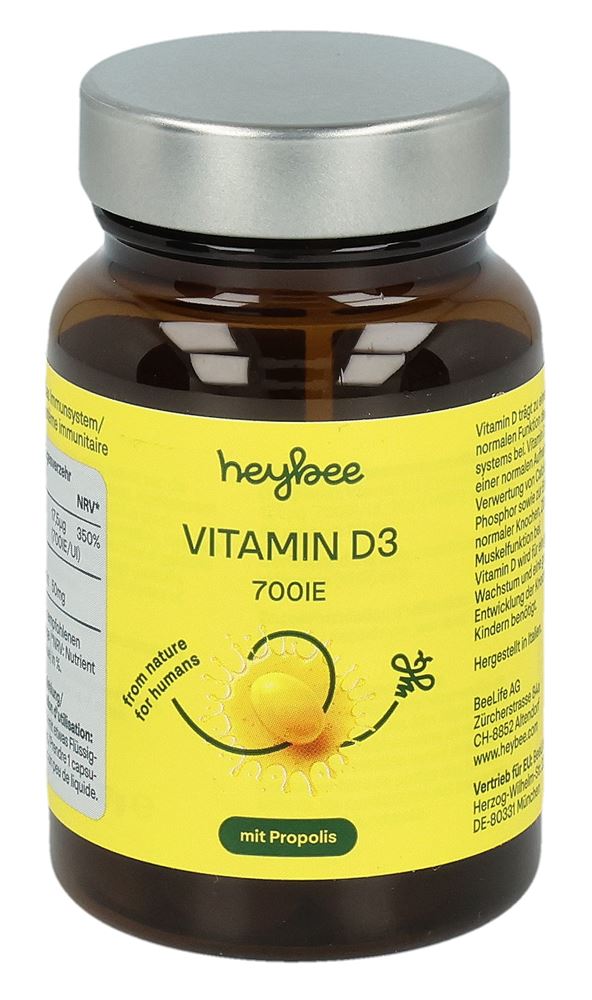 heybee Vitamin D3 700 IE + Propolis Kaps Ds 60 Stk