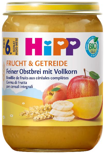 HiPP bio bouillie de fruits aux céréales verre 190 g