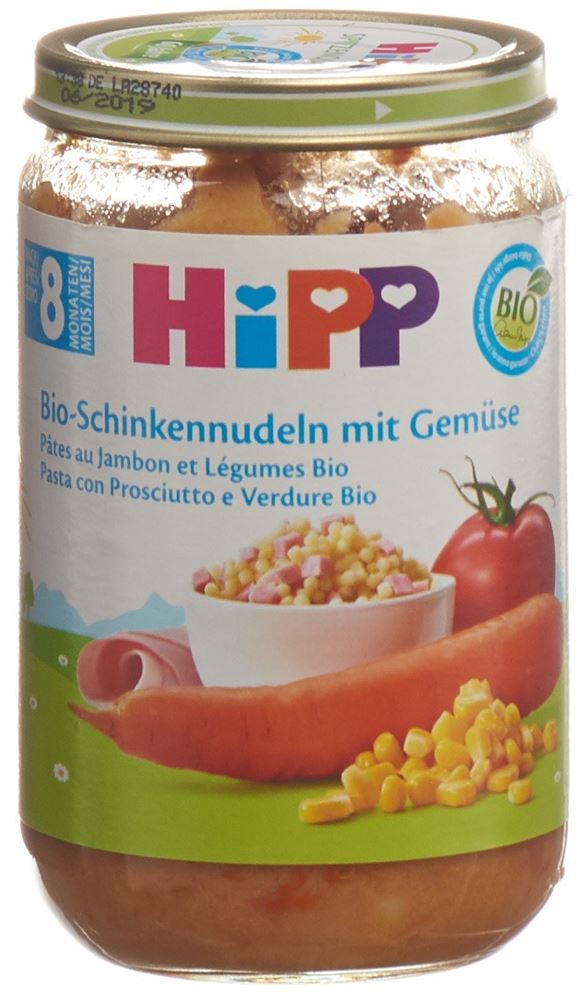 HiPP pâtes au jambon bio et légumes 8 mois 220 g