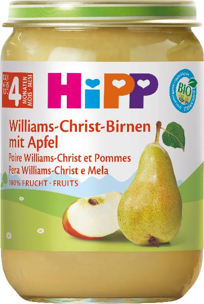 HiPP bio pera williams-christ e mela vetro 190 g