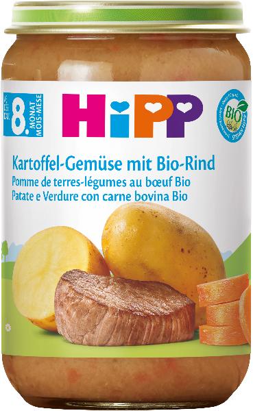 HiPP patate-verdure al manzo bio vetro 220 g