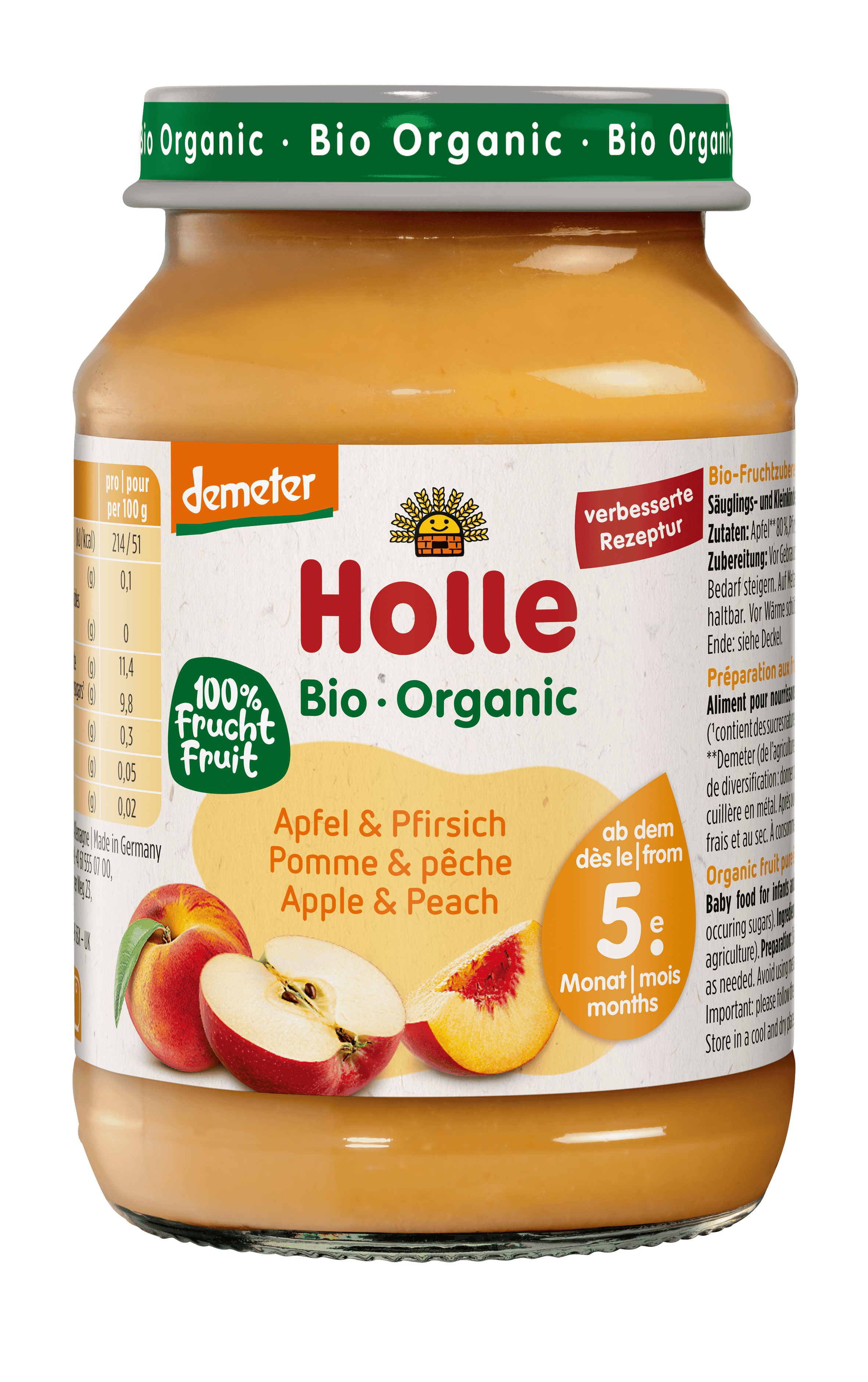 Image of Holle Apfel & Pfirsich 190 g