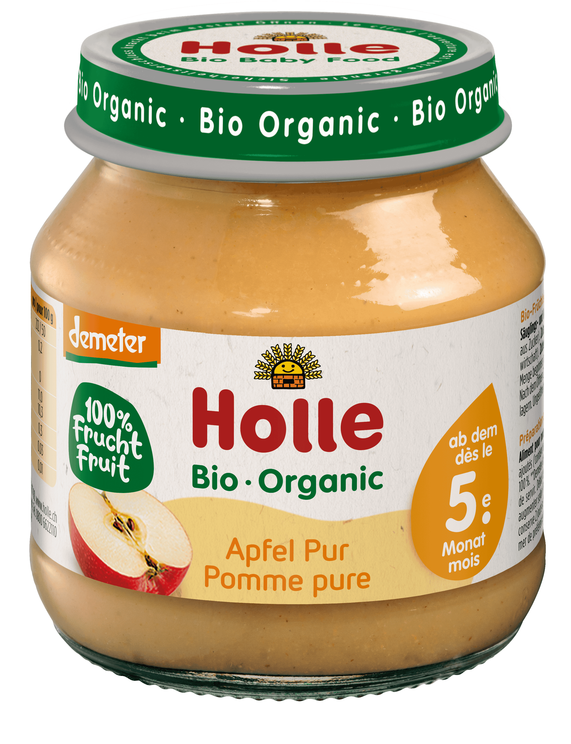Image of Holle Apfel pur demeter Bio 125 g