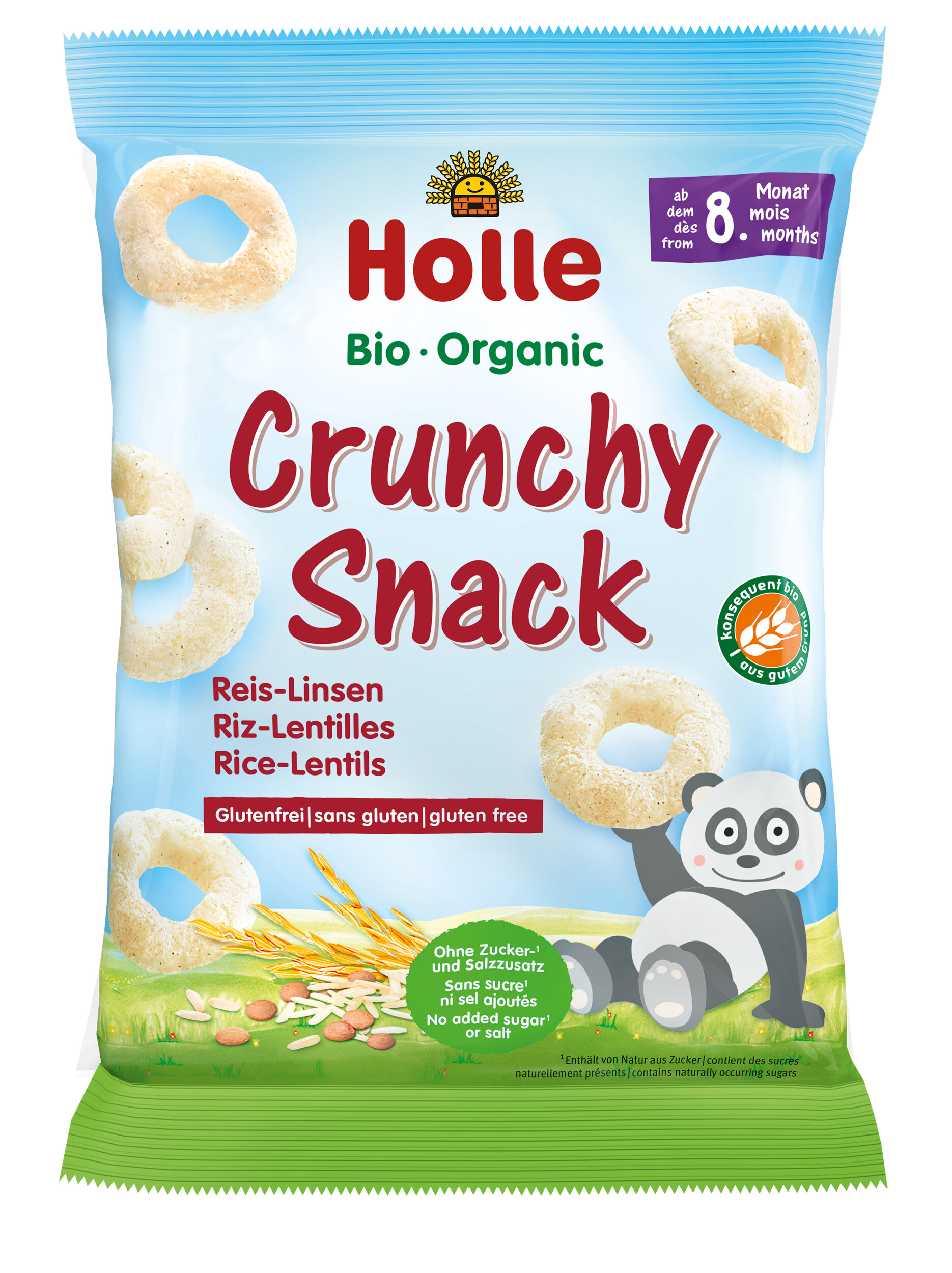 Image of Holle Bio-Crunchy Snack Reis Linsen 25 g