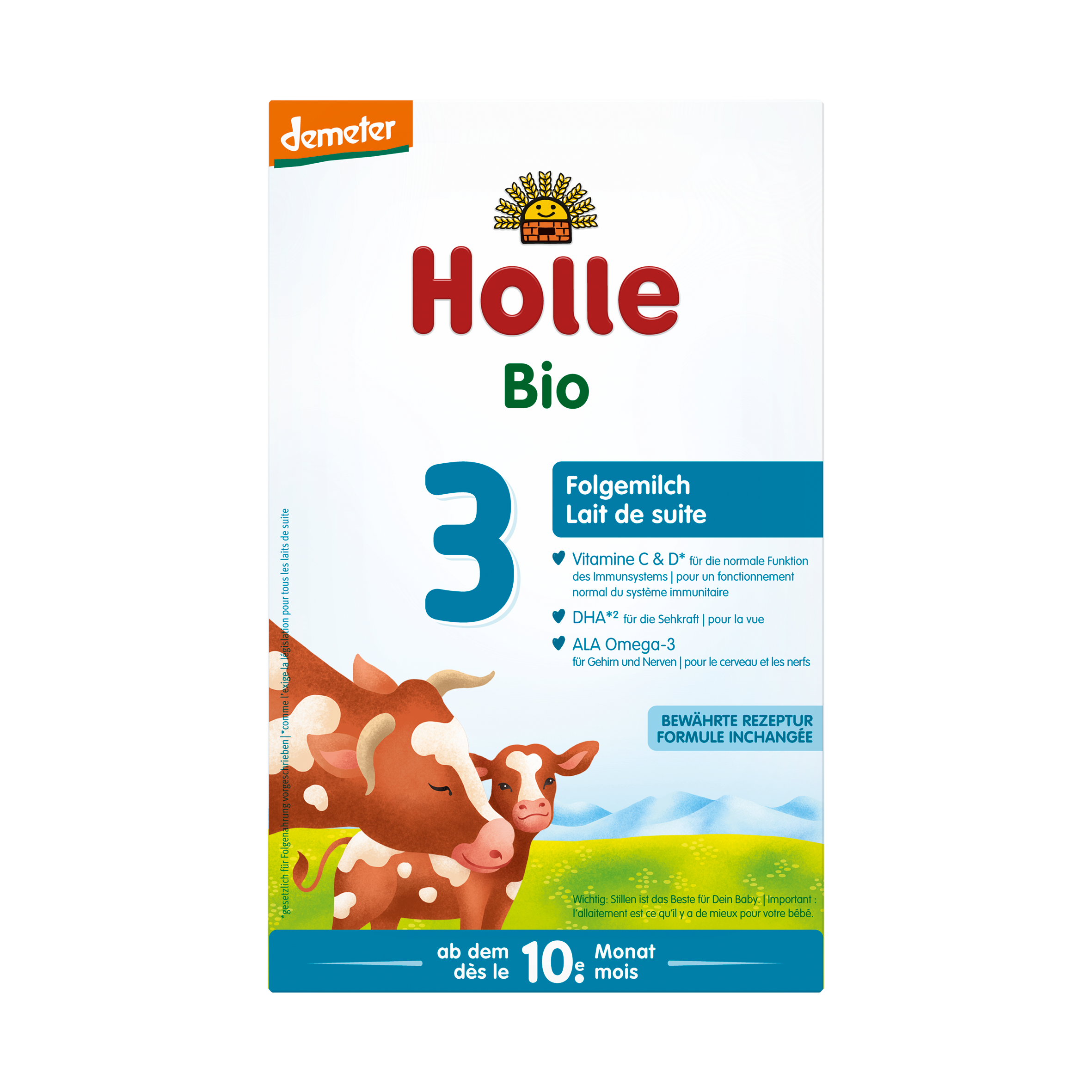 Holle lait de suite 3 bio carton 600 g