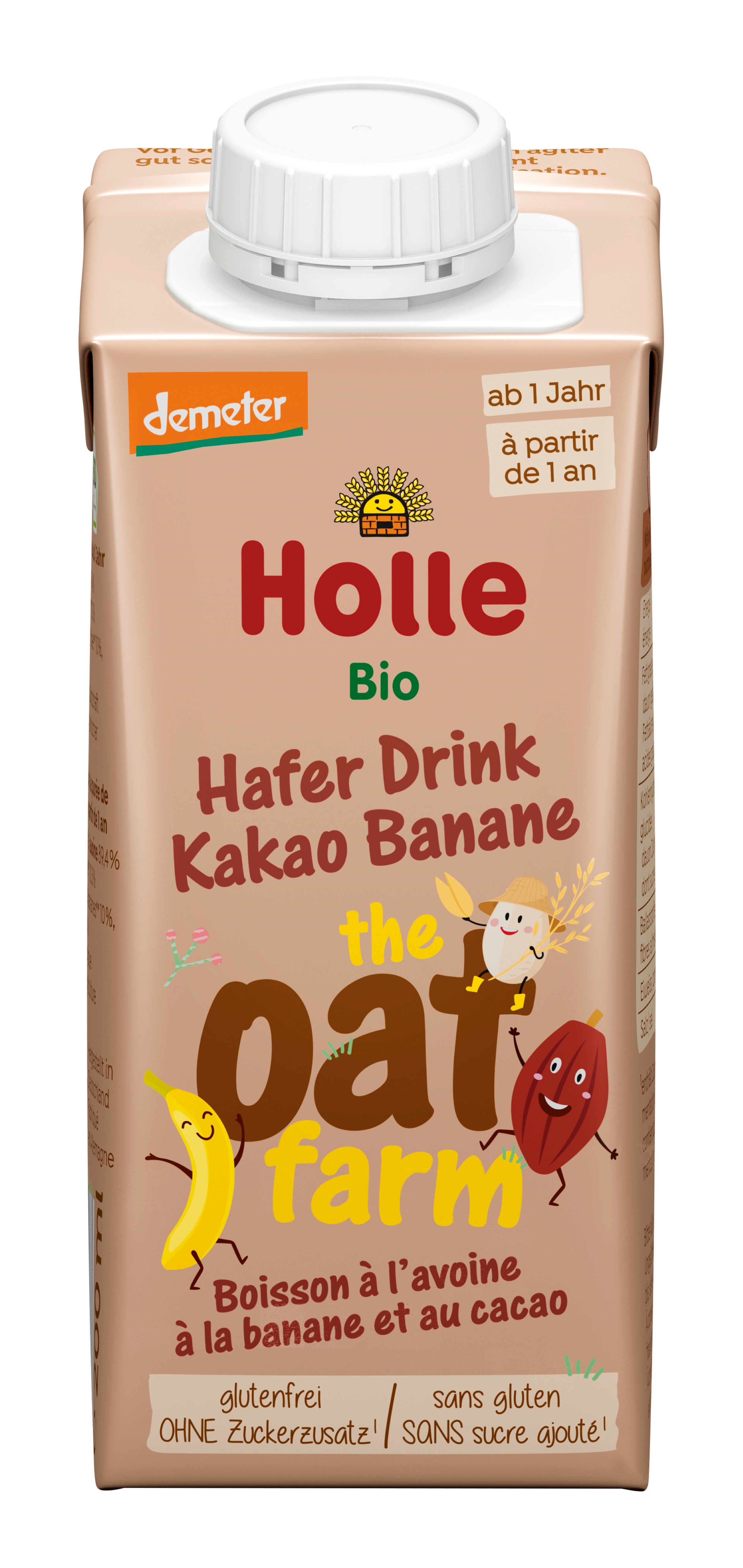 Holle bio bevanda avena cacao banana tetrapak 200 ml