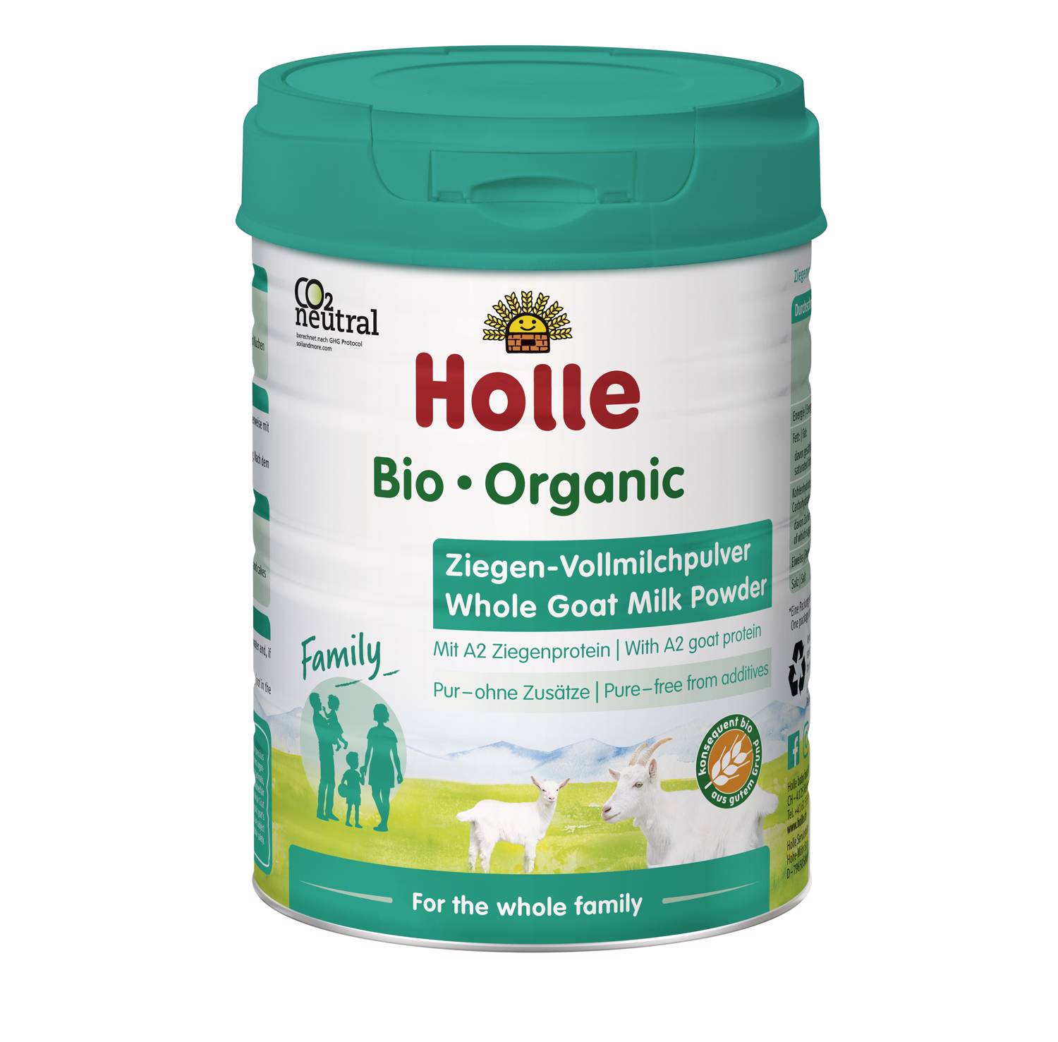 Holle lait de chèvre en poudre bio Family 400 g