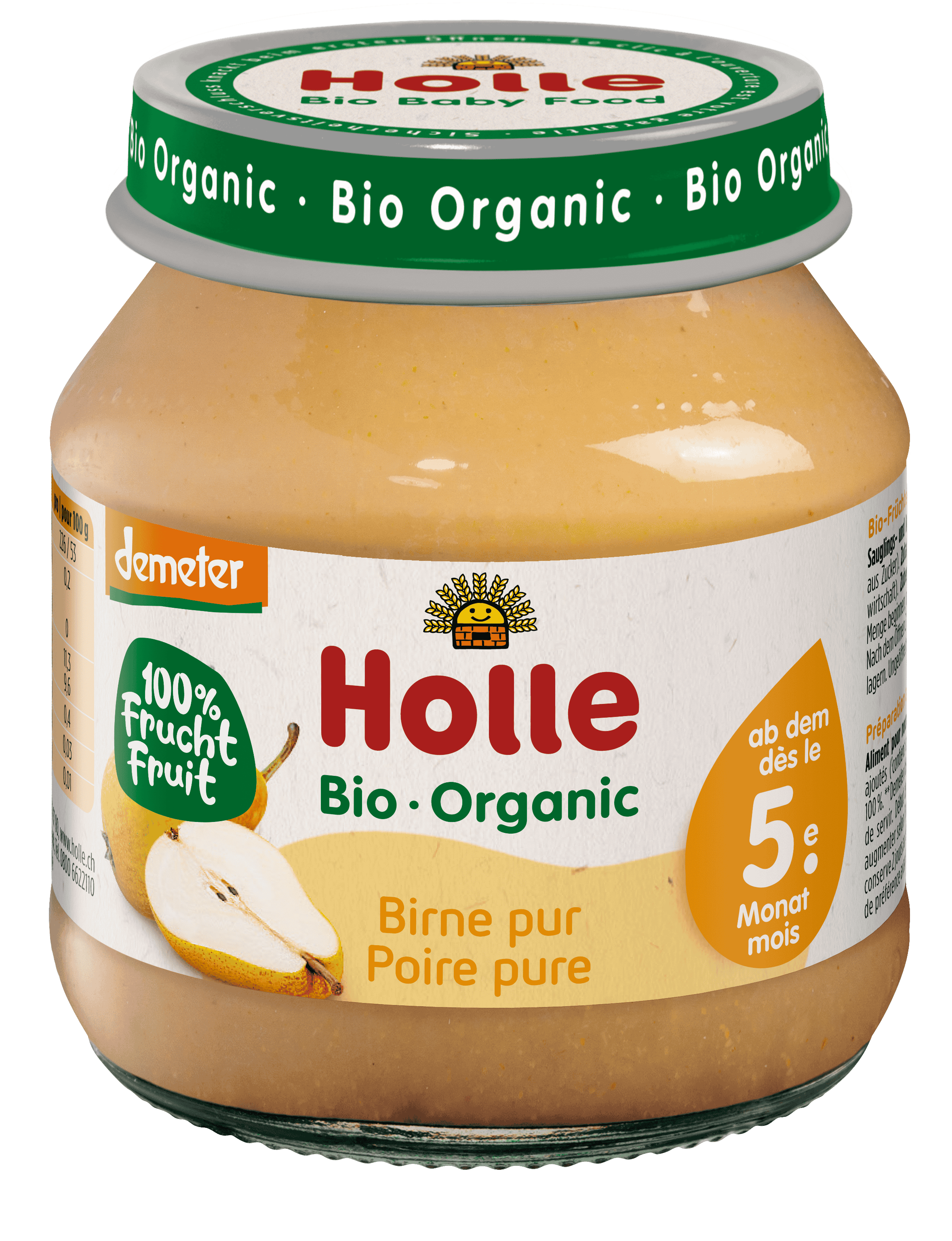 Image of Holle Birne pur demeter Bio 125 g