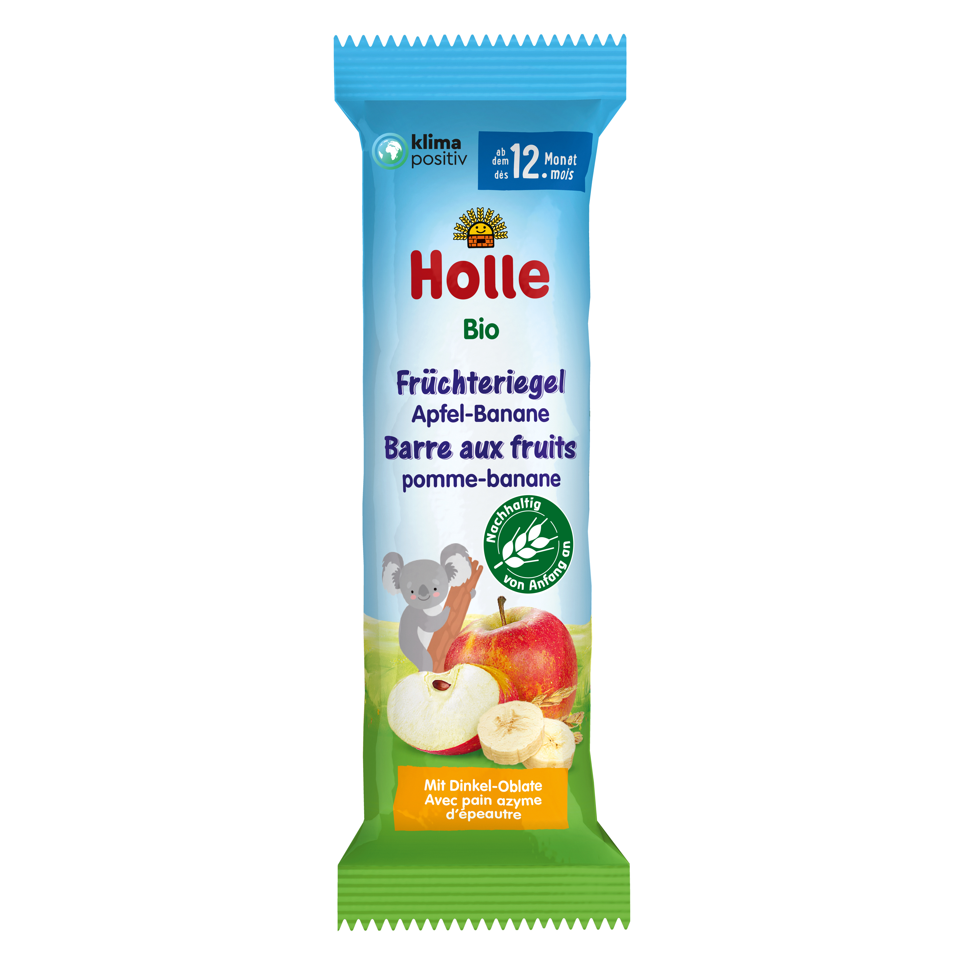 Image of Holle Früchte Riegel Apfel Banane Bio 25 g