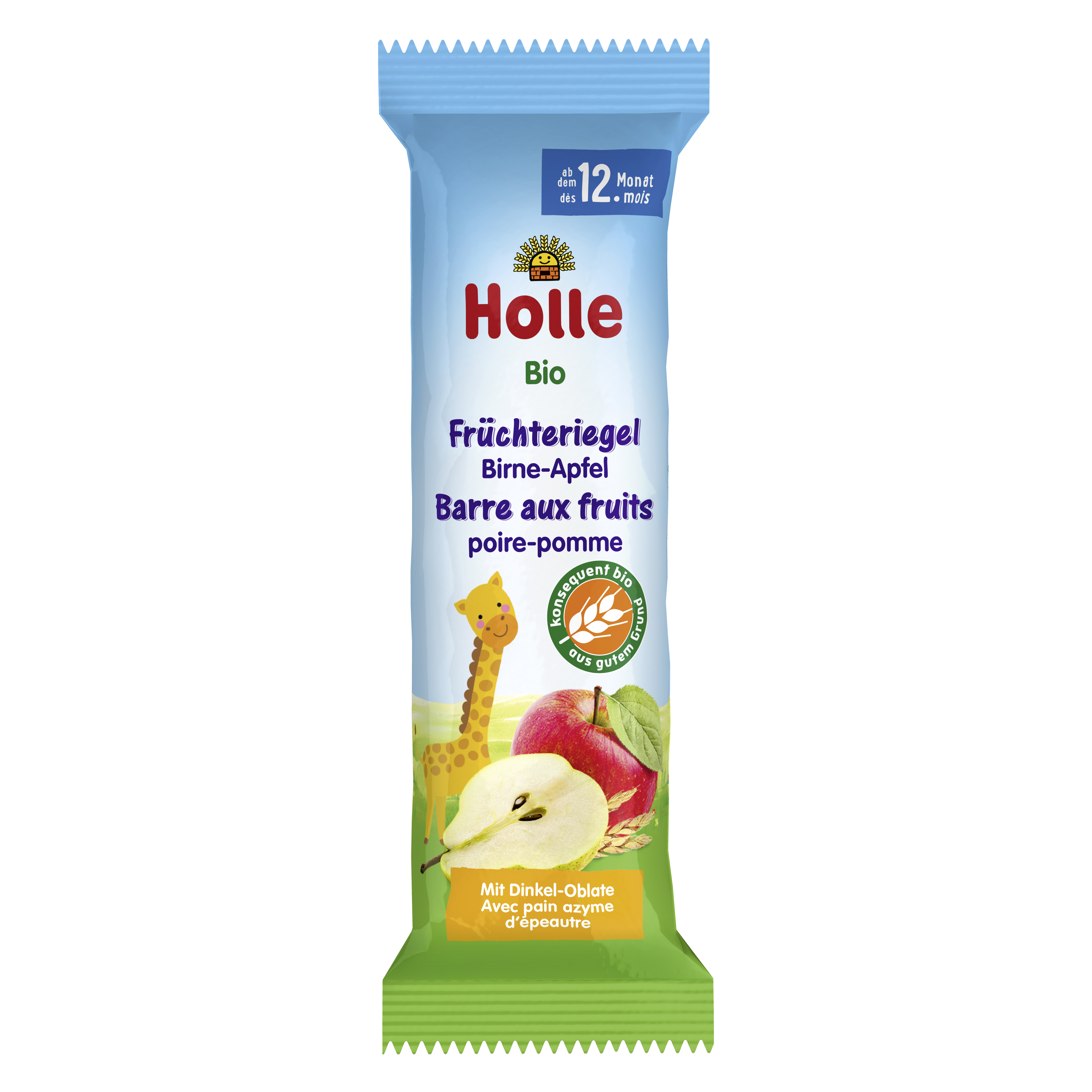 Image of Holle Früchte Riegel Apfel Birne Bio 25 g