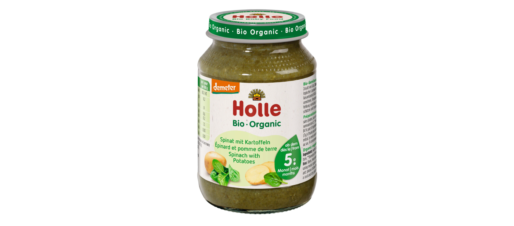 Holle Gemüsebrei Spinat mit Kartoffeln 190 g
