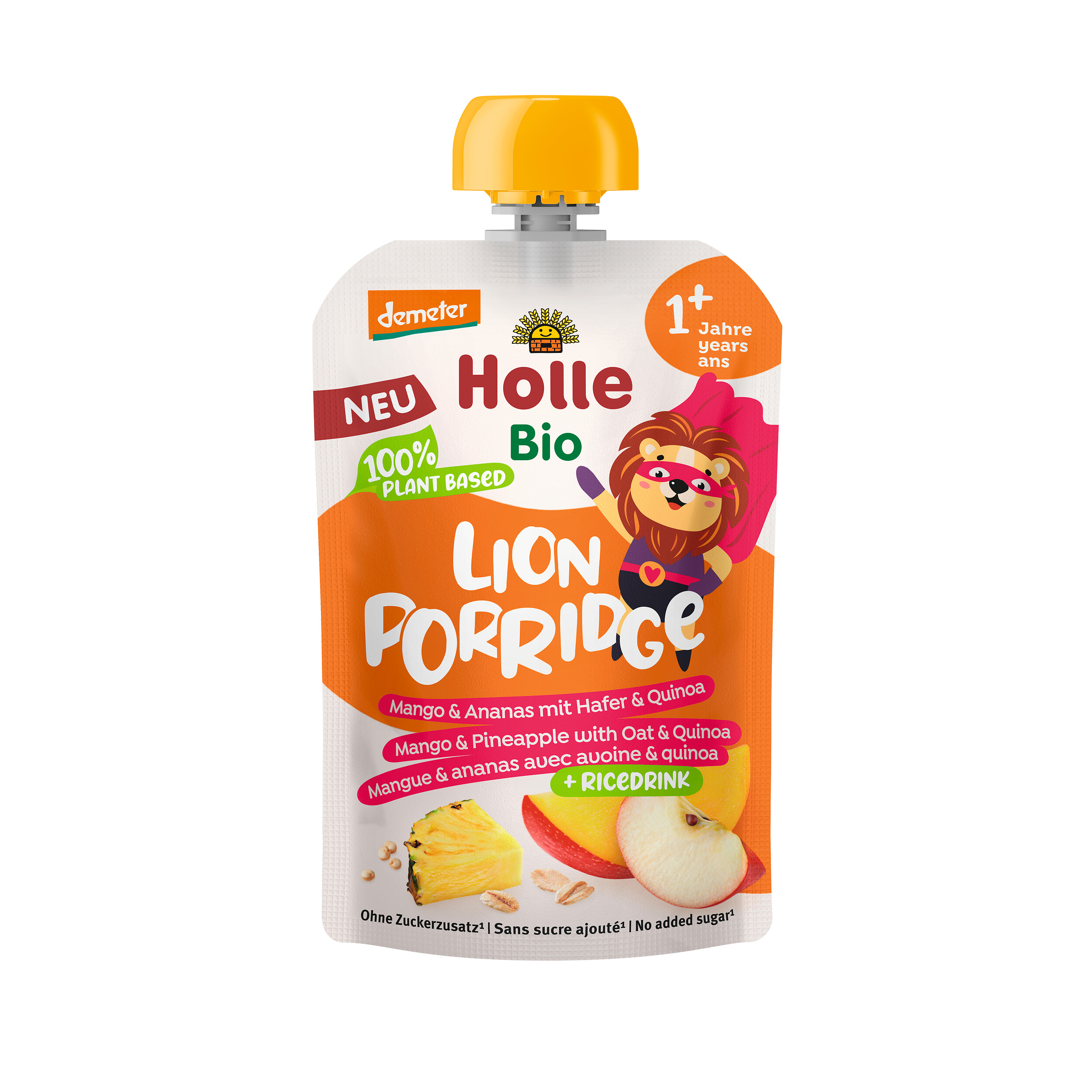 Holle Lion Porridge Mango Ananas Hafer Quinoa Btl 110 g