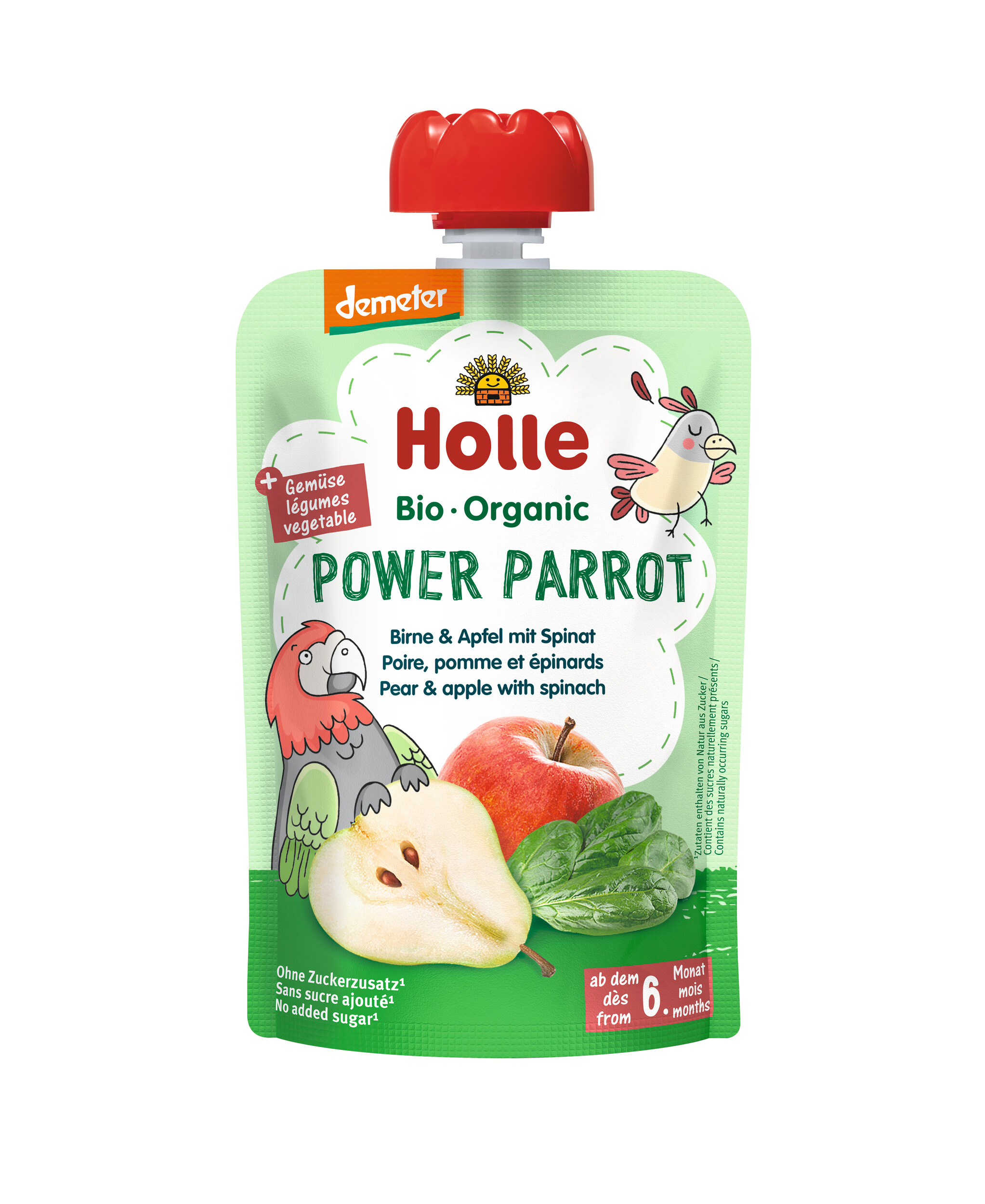 Holle Power Parrot - Pouchy Birne Apfel & Spinat 100 g