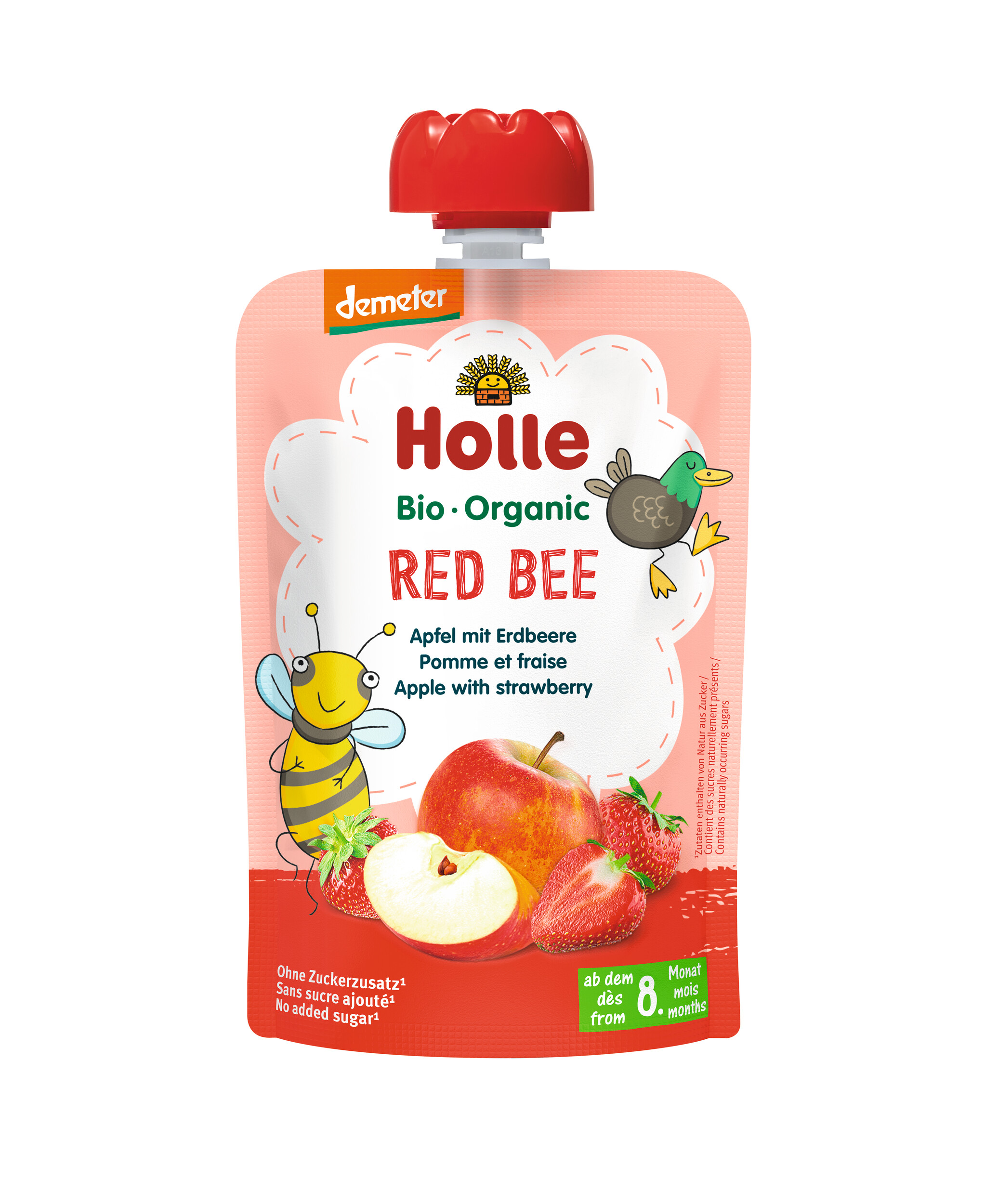 Image of Holle Red Bee - Pouchy Apfel Erdbeere 100 g